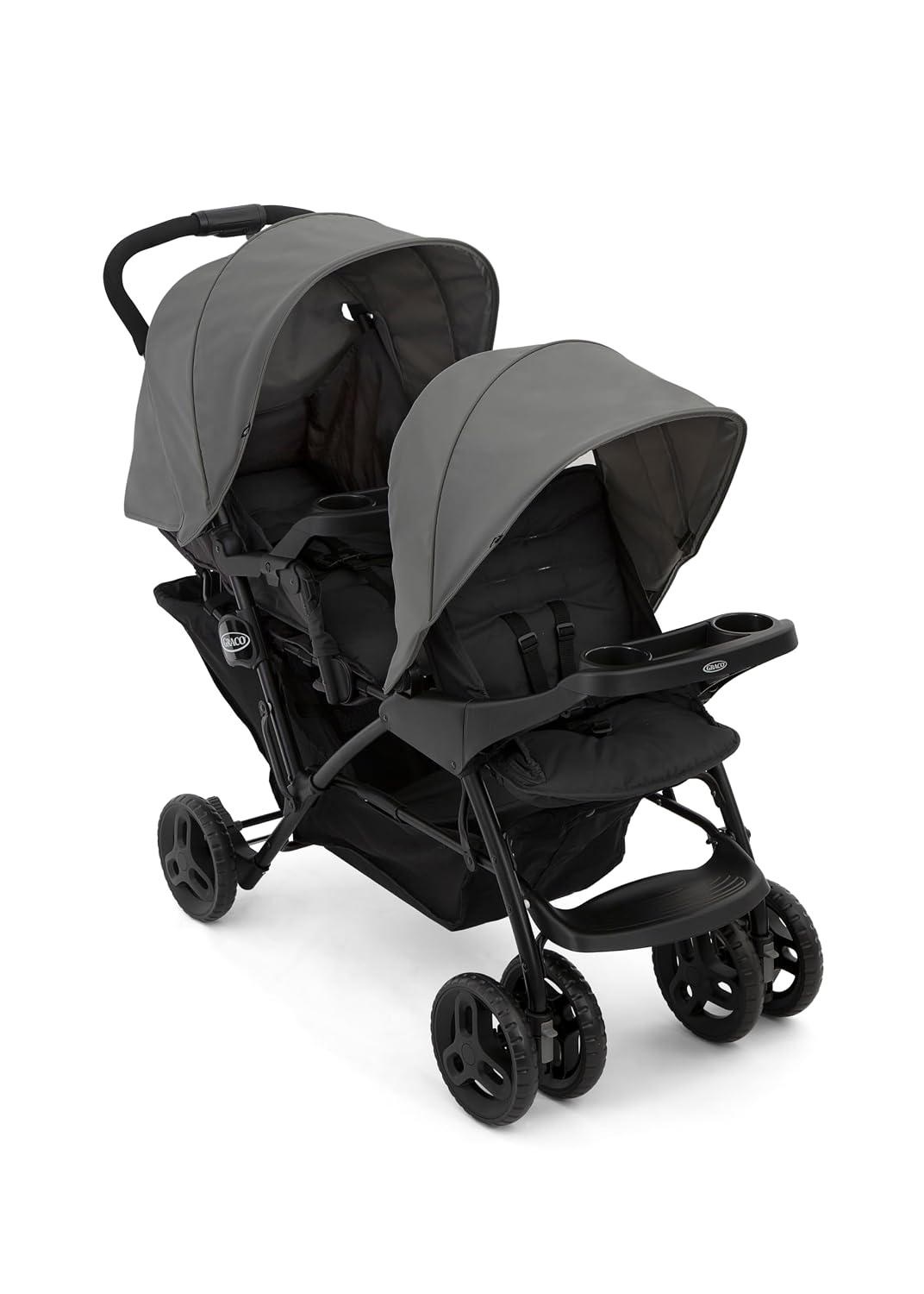 Zwillings- & Geschwisterwagen Stadium Duo, 0–15 kg, klappbar, verstellbar, Grau, Graco