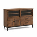 Sideboard aus Holz und Glas 120cm