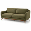 3-Sitzer Sofa in Massivholz und Polyester, Grün, 210 cm