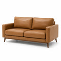 2-Sitzer Ledersofa Echtleder Hellbraun 200x90x85cm
