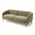 3-Sitzer Sofa Grün Samt Massivholz