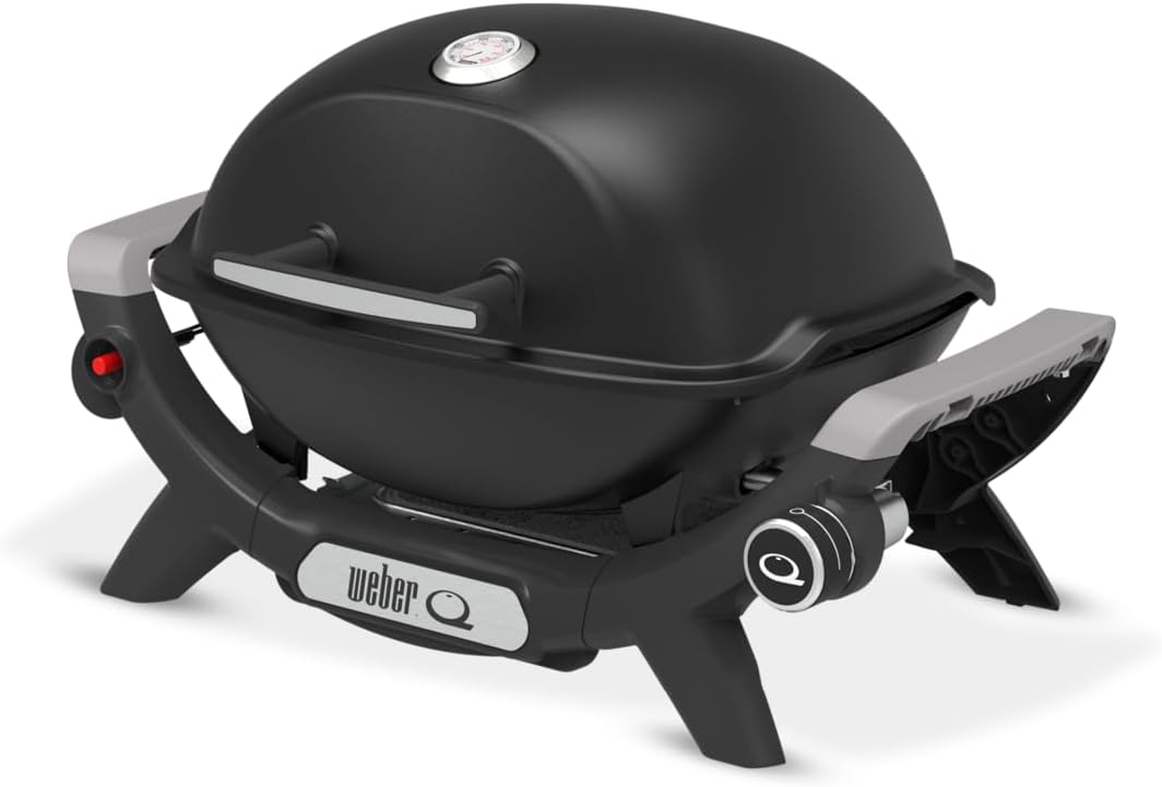 Weber Q 1100N Gasgrill/Tragbarer Gasgrills, für die Terrasse und den Balkon, Schwarz
