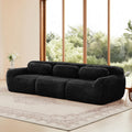 Sofa Modulares 3, aus Stoff, für das Wohnzimmer, Schwarz, STAPERFO