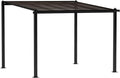 Outsunny Pergola, 3 × 3 m, aus Aluminium, UPF30+, wasserdicht, für den Garten und die Terrasse, Schwarz/Grau