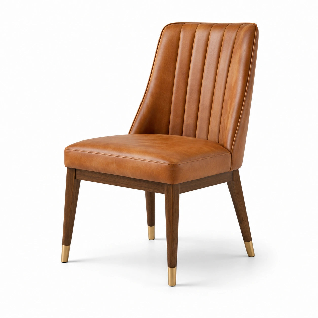 Esszimmerstuhl Leder Braun Massivholz 85cm