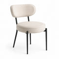 Esszimmerstuhl Stoff Metallgestell Beige