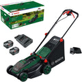 Bosch ROTAK18V2-38 Rasenmäher, 30–75 mm, 40 l, 38 cm, mit Magnetverschluss, bürstenlos, Grün/Schwarz/Rot, aus Stoff