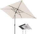 Doppler Sonnenschirme, 300 × 200 cm, für den Garten und die Terrasse, Beige/Schwarz/Grau