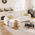 Sofa, mit Stauraum, klappbar, mit Fernbedienung, für das Wohnzimmer, Weiß, FLEXISPOT