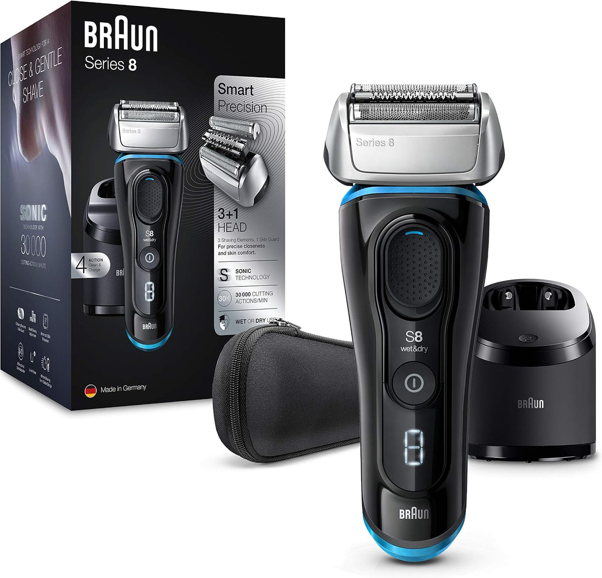 Braun Folienrasierer, wasserdicht, Schwarz