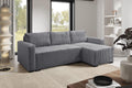 Sofa, 232 × 145 cm, mit Stauraum, Grau, LIKMA