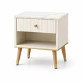 Nachttisch MDF mit Marmoreffekt 45x35x55cm