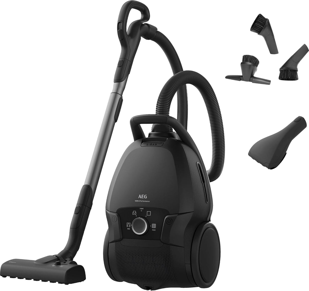 AEG VX9 Staubsauger, 5 L, 69 dB, 12 m, Dunkelgrau