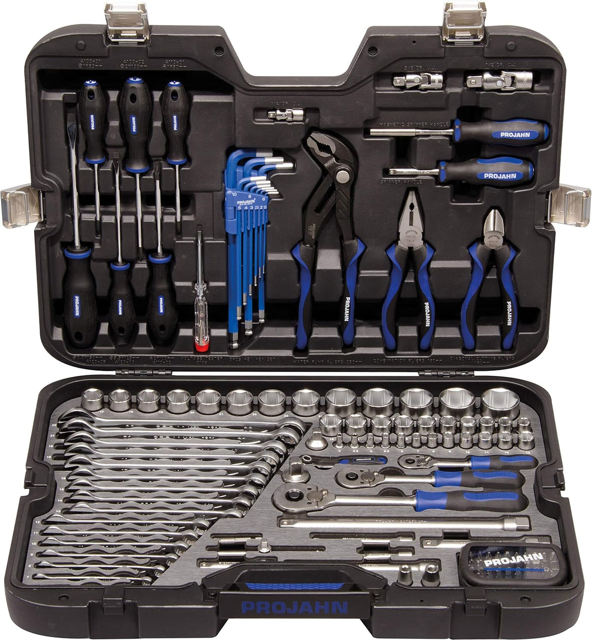 Projahn 39048201 Industrie Werkzeug-Sets, Schwarz/Blau/Silber
