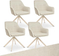Esszimmerstühle, aus Metall, für das Büro und die Küche, Beige, Goeurvant