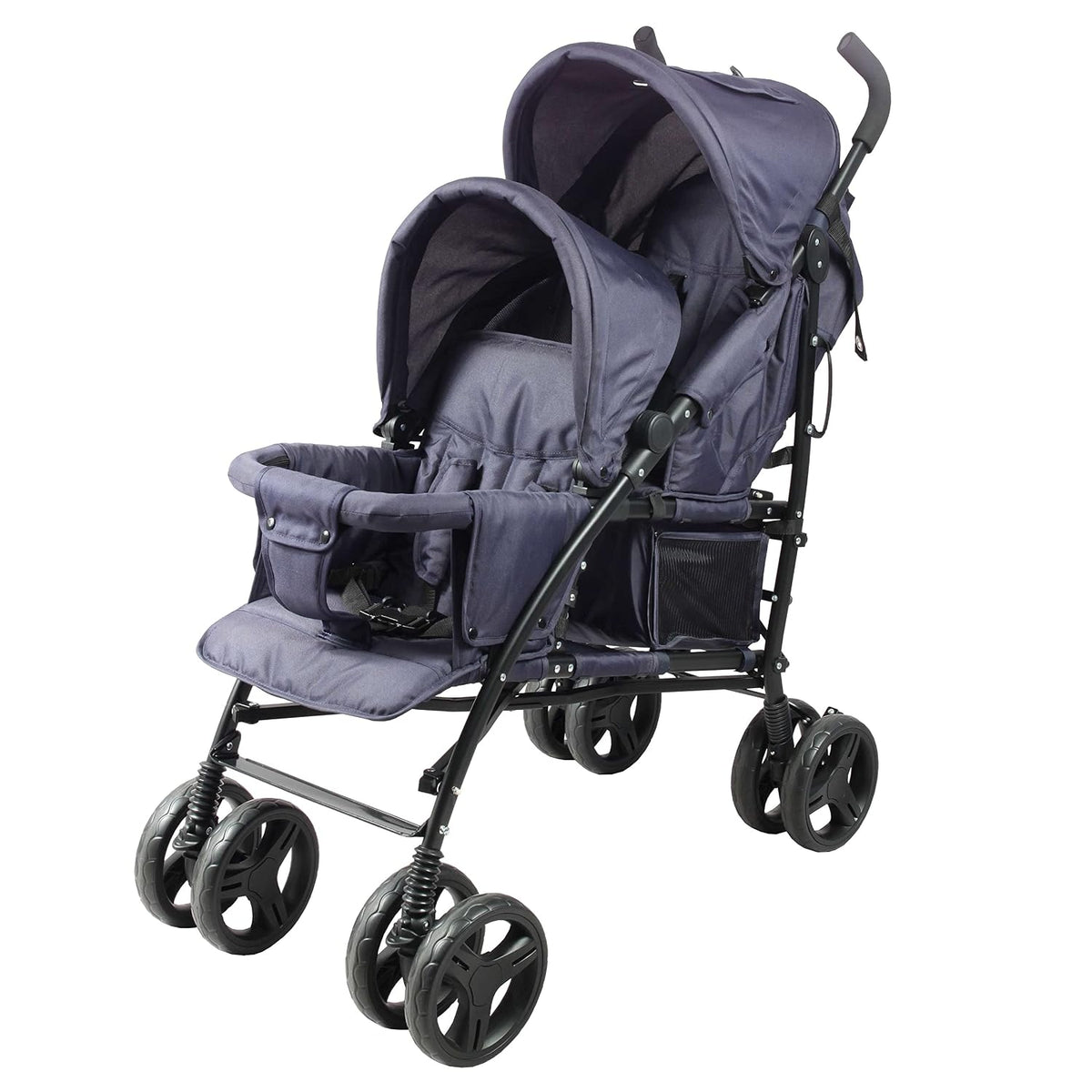 BAMBISOL Kinderwagen-Set, klappbar, verstellbar, mit Liegeposition, Marineblau