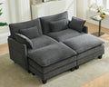 Sofa, für das Wohnzimmer und das Schlafzimmer, aus Stoff, Grau, SITURAY