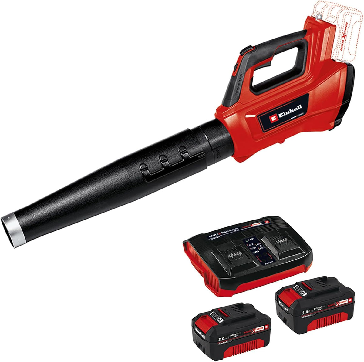Einhell Laubbläser, 36 V, 816 m³, verstellbar, bürstenlos, Rot/Schwarz