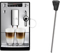 Melitta E957-103 Kaffeevollautomat, Silber/Schwarz, höhenverstellbar, aus Edelstahl und Stahl