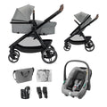 hauck Kinderwagen-Set, 0–22 kg, klappbar, verstellbar, Grau