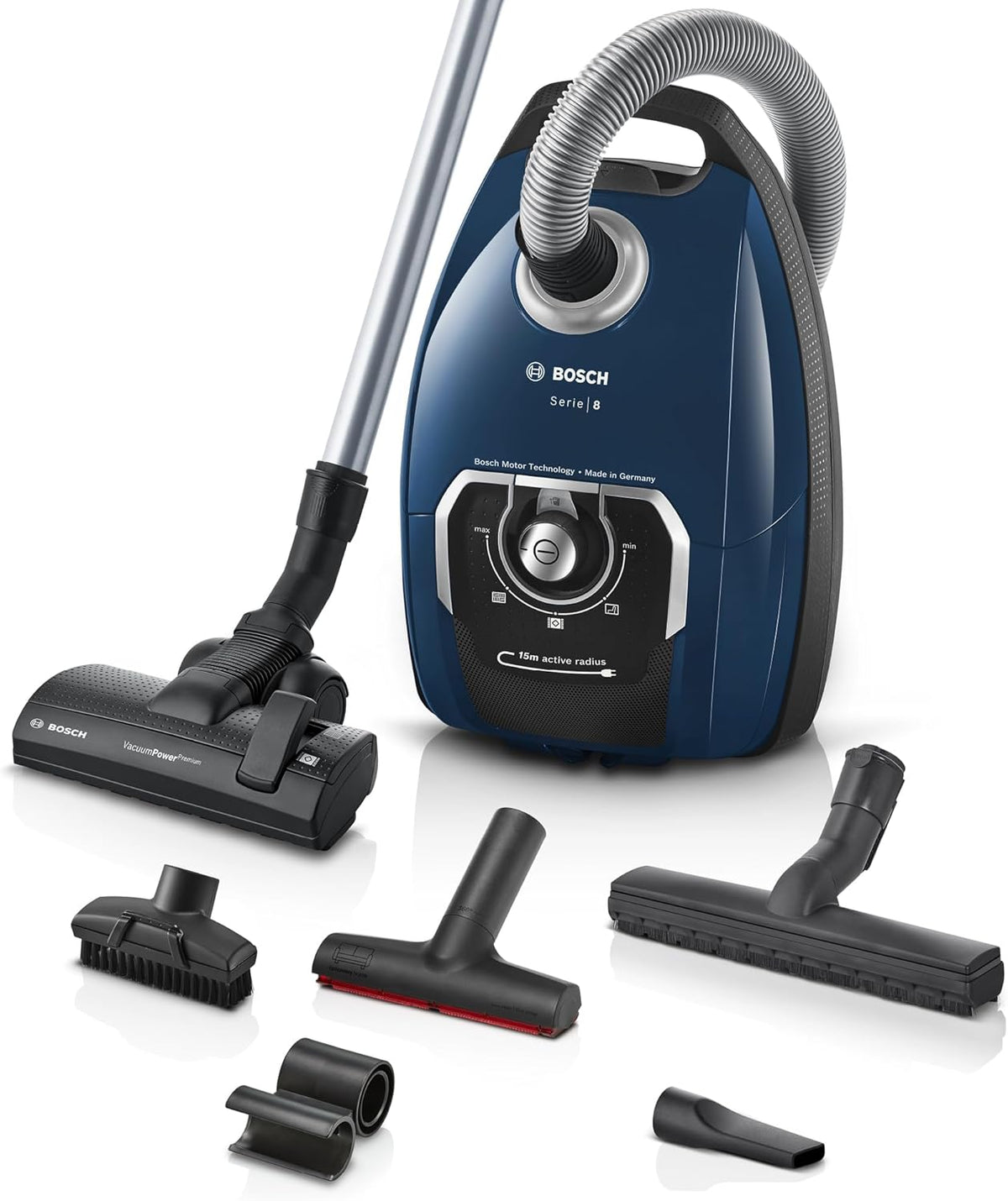 Bosch BGB75X494 Staubsauger, 650 W, mit USB, Blau/Schwarz
