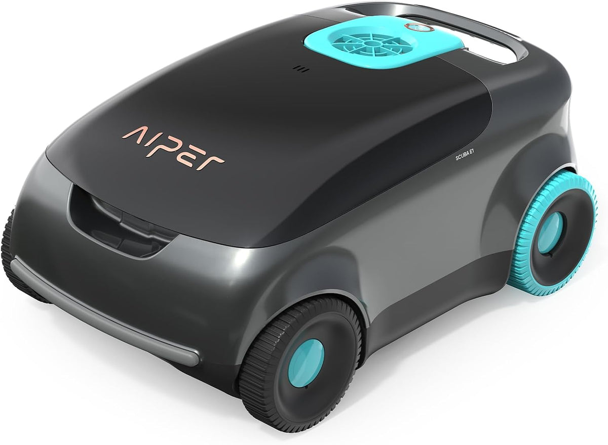 AIPER Kabelloser Poolroboter, Schwarz/Grau/Blau