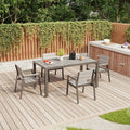 Gartenmöbel-Set Aluminium, 150 cm, aus Aluminium, wasserdicht, für den Garten und die Terrasse, Grau, TRIUMPHKEY