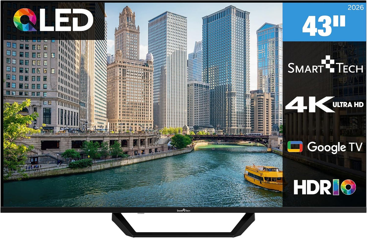 Smart Tech Smart-TV, 43 Zoll, mit WLAN, mit USB, Schwarz