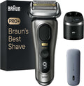 Braun Folienrasierer, wasserdicht, kabellos, aus Metall, Silber/Schwarz