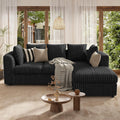 Sofa, 212 × 150 cm, für das Wohnzimmer und das Schlafzimmer, Schwarz, Hawthyhome