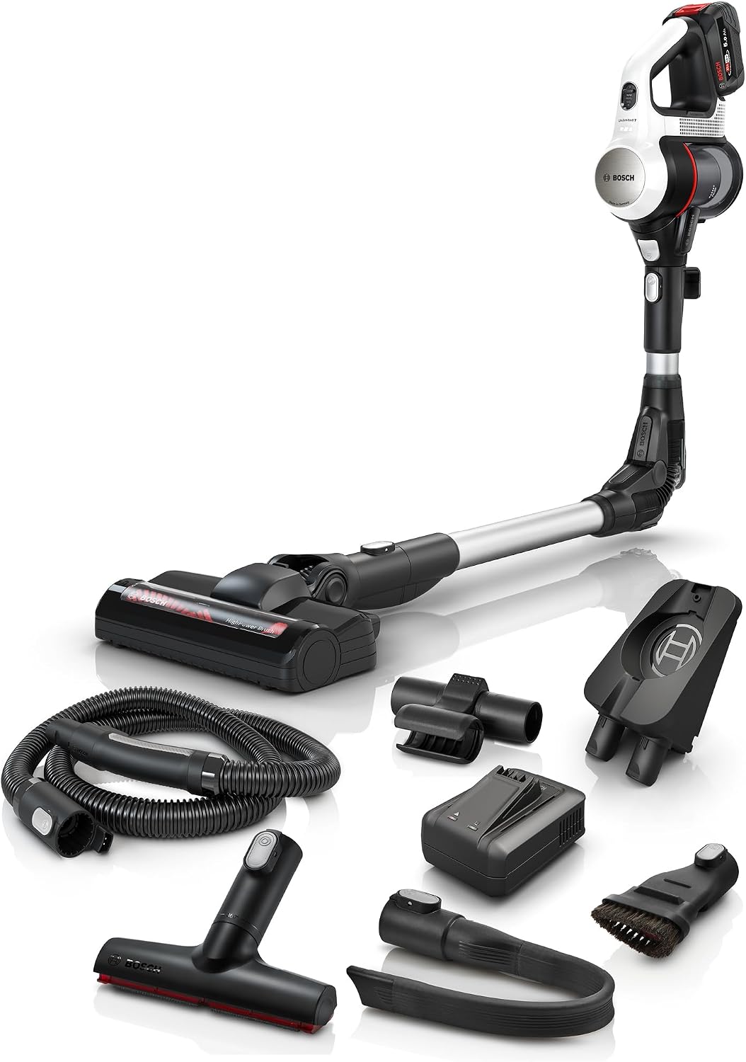 Staubsauger BSS715CARP, 5.0 Ah, kabellos, Weiß/Schwarz, Akku-Staubsauger