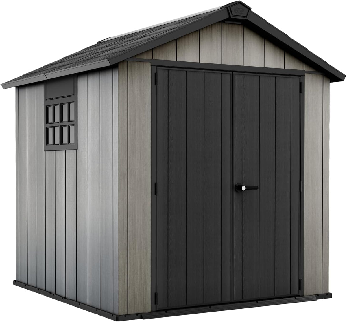 Gerätehaus, 230 × 223,8 × 242 cm, 8,4 m³, Grau/Schwarz, Keter