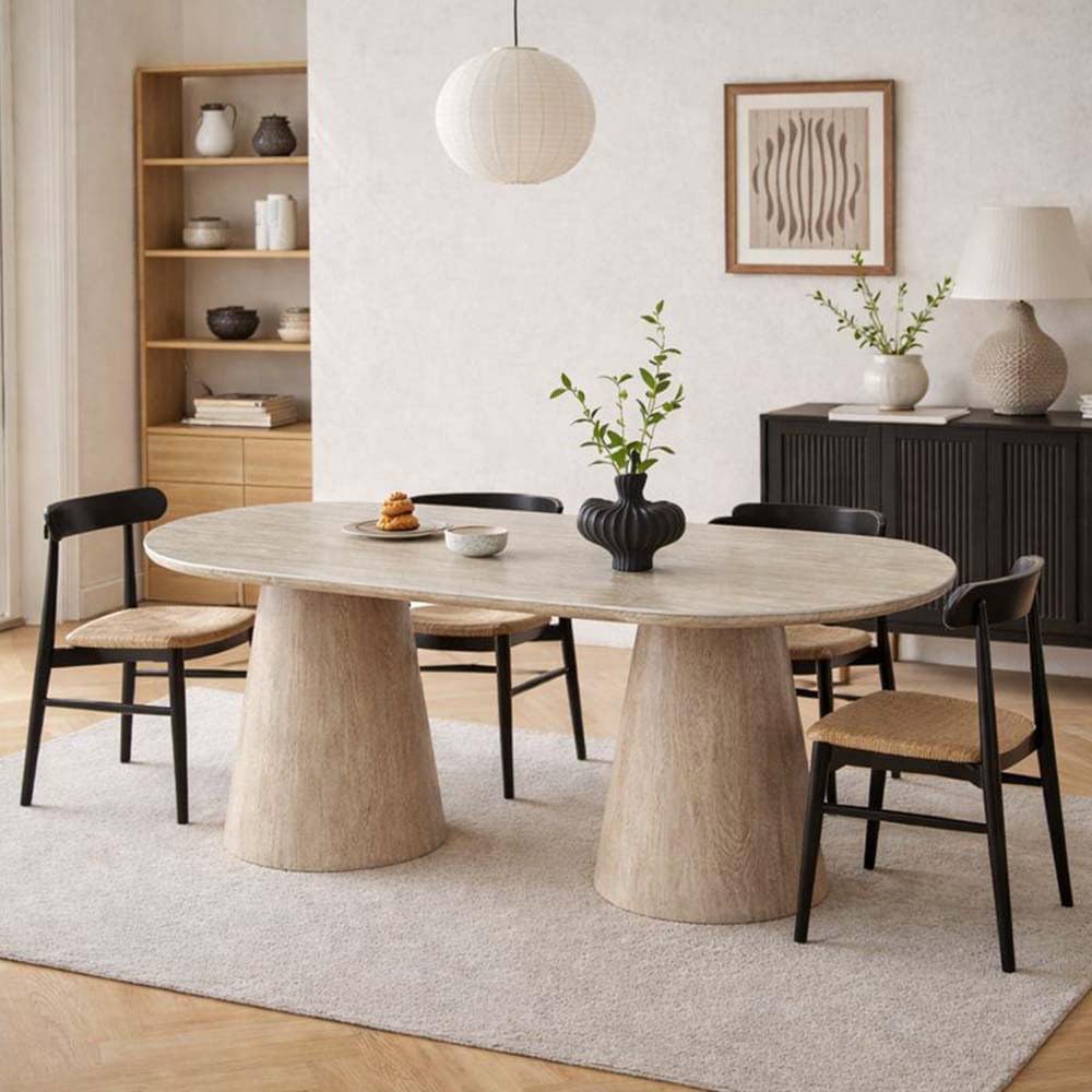 Esstisch, 200 cm, Beige, Milton & Oldbrook