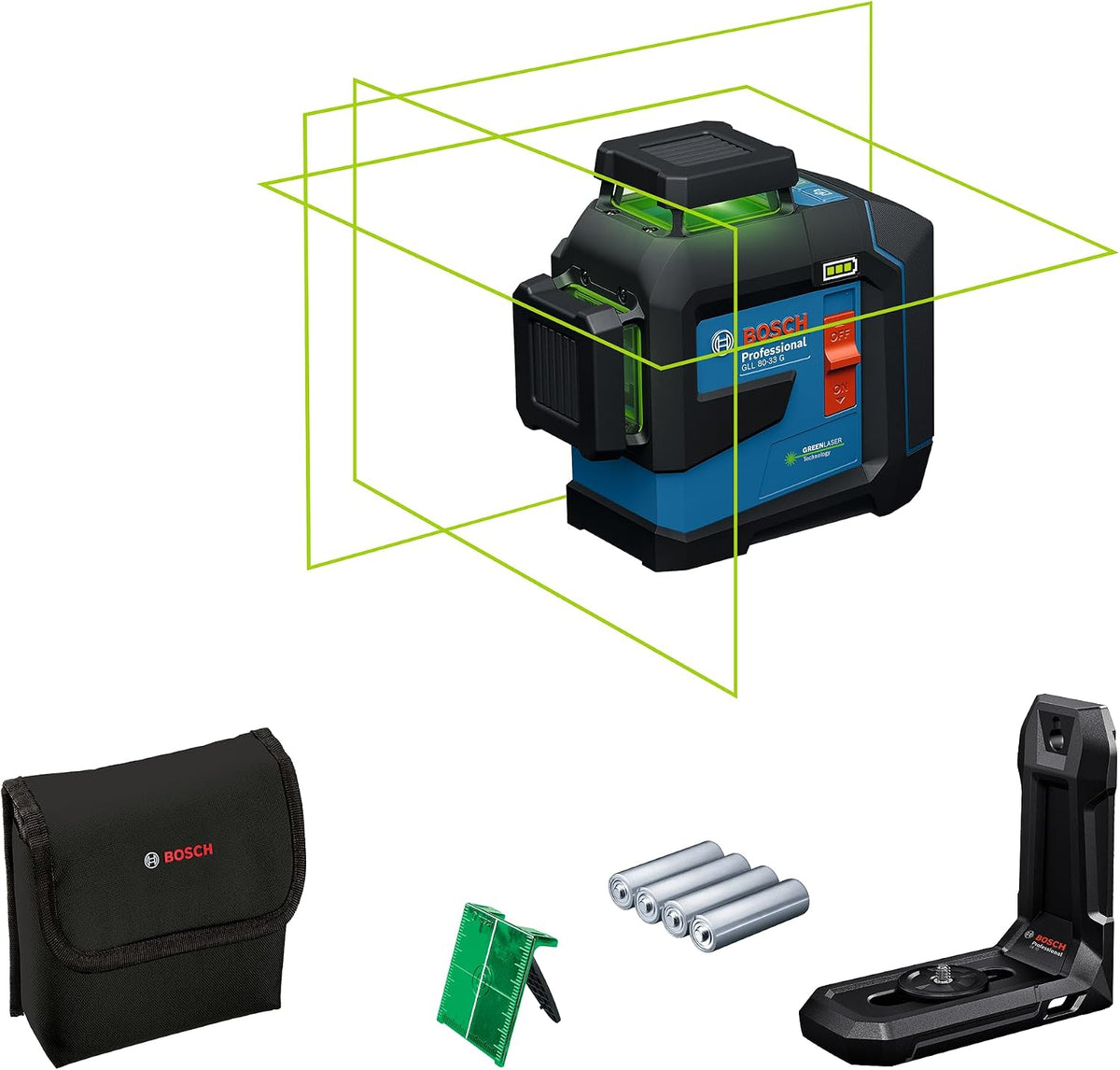Professional LR6 Lasermessgeräte & Zubehör, 80–33 G, 5 V, 30 m, Schwarz/Blau/Grün