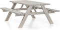 Picknicktisch Klassischer Design, klappbar, für den Garten und die Terrasse, Grau, AMATA