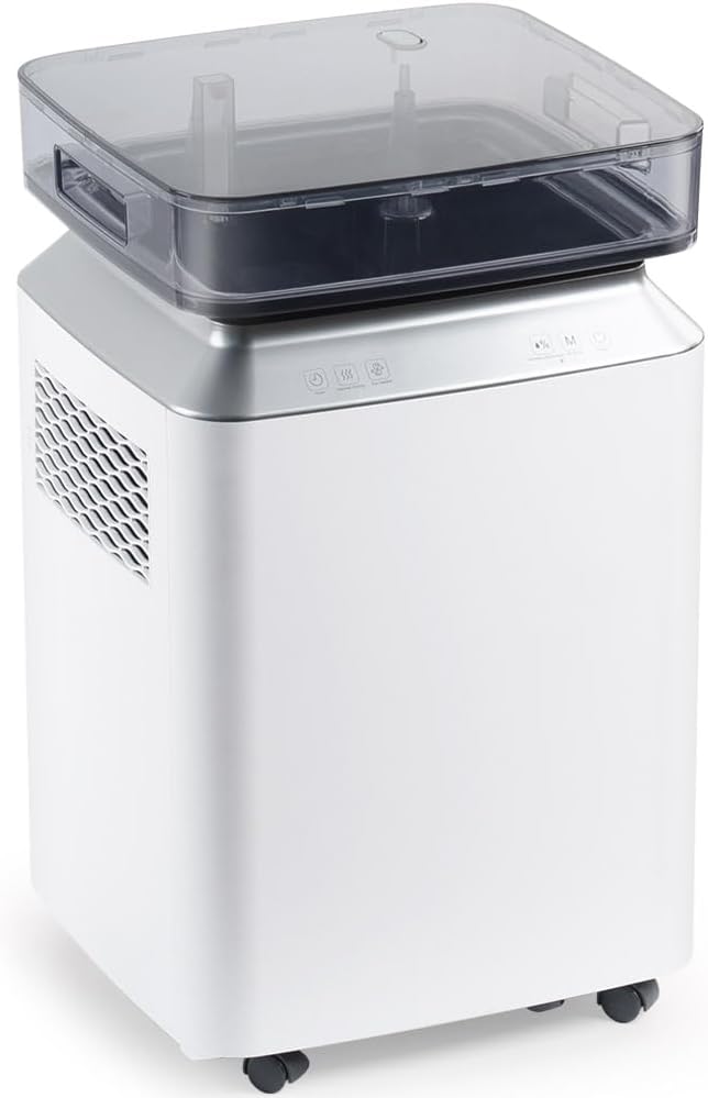 Kalopsia Luftentfeuchter, 80 L, 8 L, 46 dB, mit Timer, verstellbar, Weiß/Grau