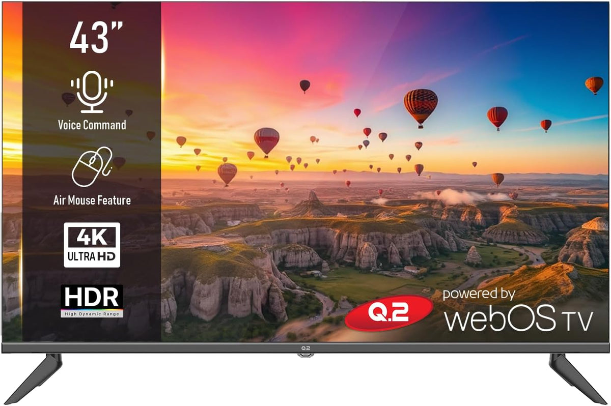 Smart-TV Q.2, 43 Zoll, mit WLAN, mit Fernbedienung, Schwarz
