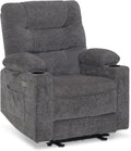 Sessel, aus Stoff, verstellbar, mit USB, für das Wohnzimmer, Grau, M MCombo