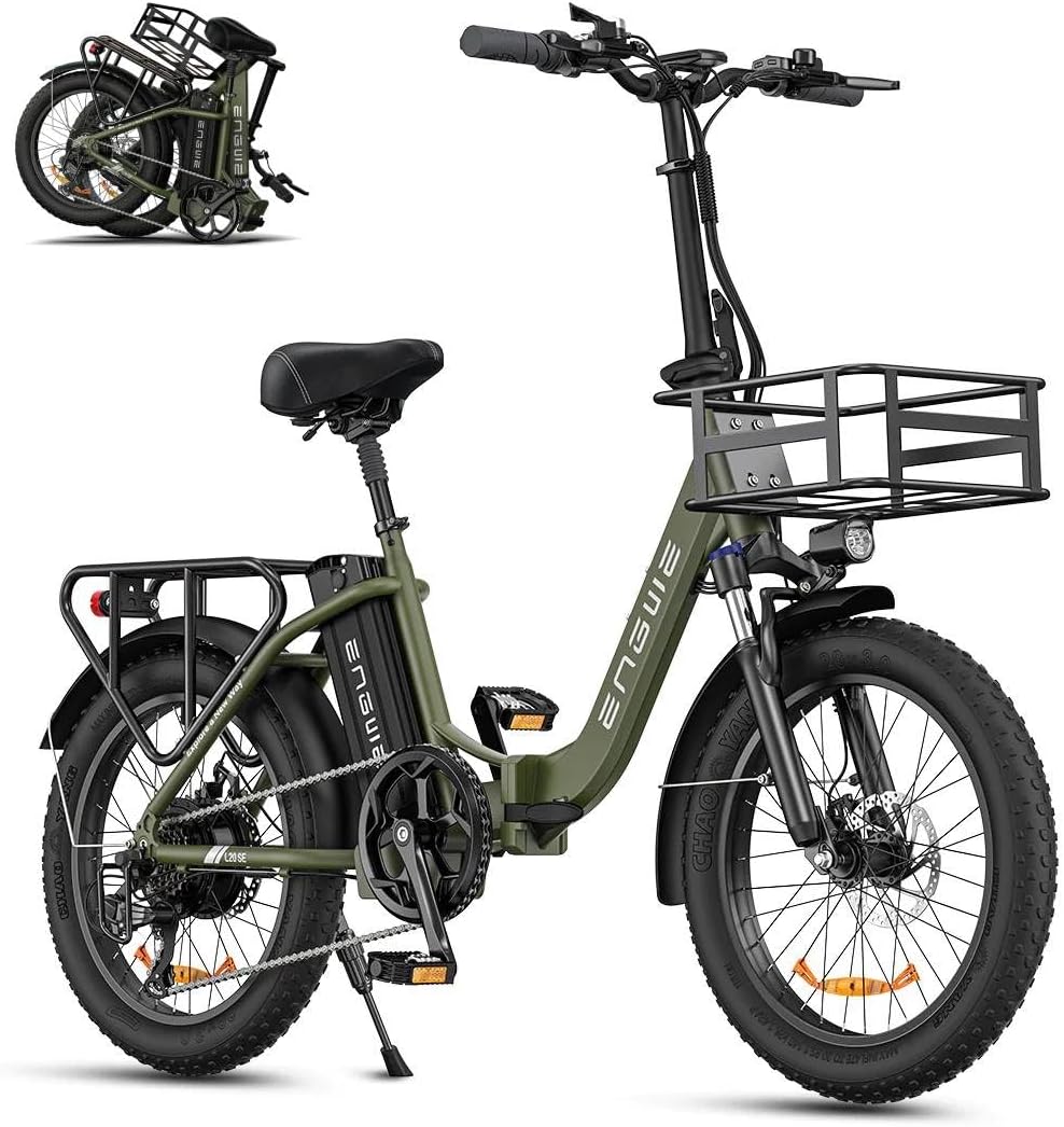 E-Bike, 15.6 Ah, 20 Zoll, klappbar, verstellbar, bürstenlos, Grün/Schwarz, ENGWE