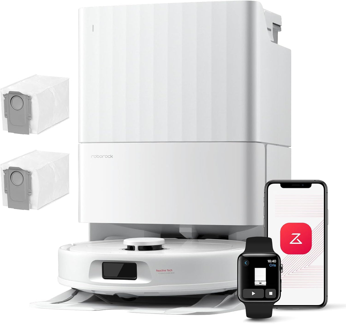 Saugroboter Qrevo Serie, mit 3D-LiDAR, verstellbar, Weiß, roborock