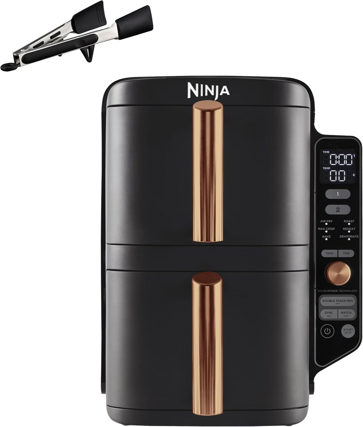 Ninja SL400EUCP Heißluftfritteuse, 9,5 L, 10,3 kg, Schwarz/Kupfer