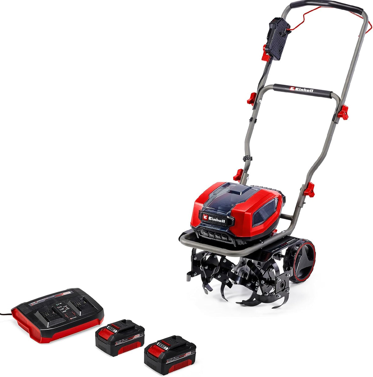 Einhell Bodenhacke, 36 V, 4,0 Ah, 45 cm, höhenverstellbar, Rot/Schwarz