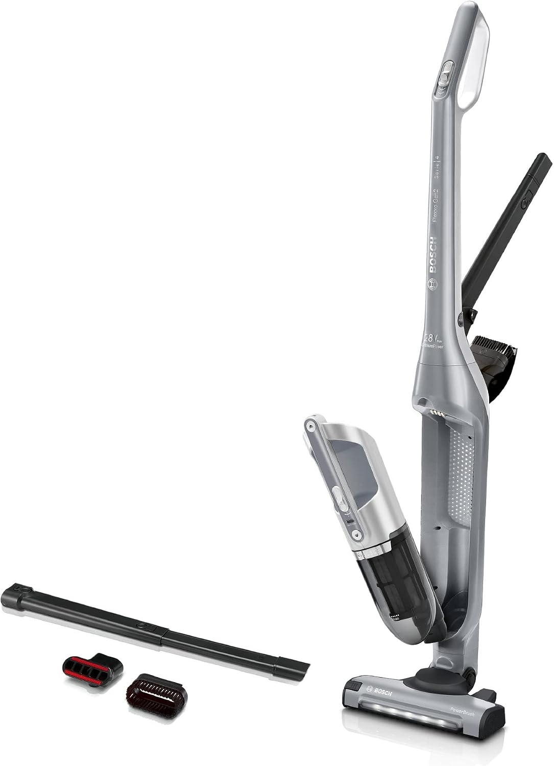 Bosch BBH3K2801 Staubsauger, Silber, mit LED, kabellos