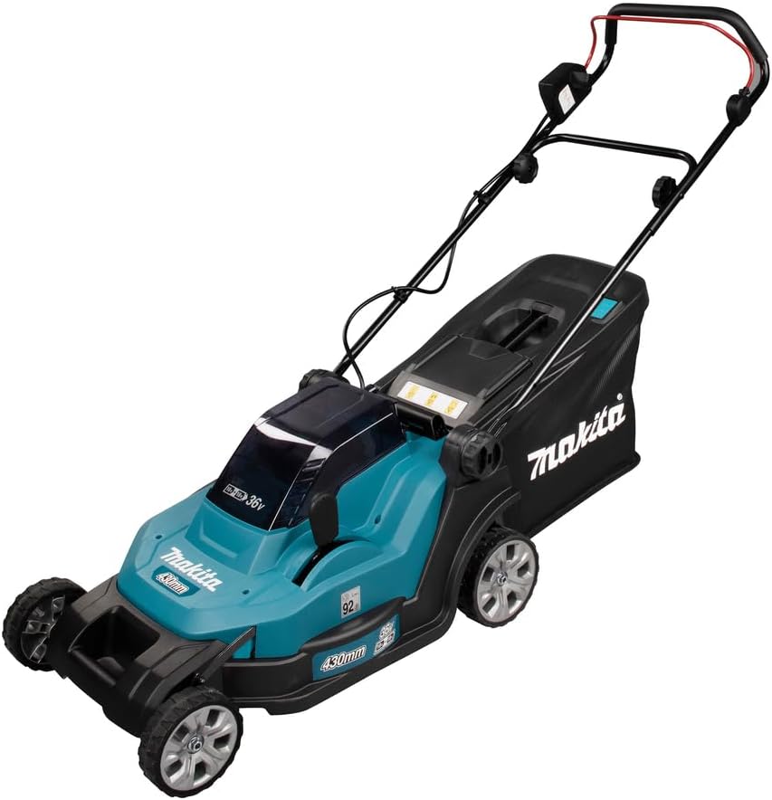 Makita DLM432Z Rasenmäher, ohne Akku, ohne Ladegerät, Schwarz/Blau