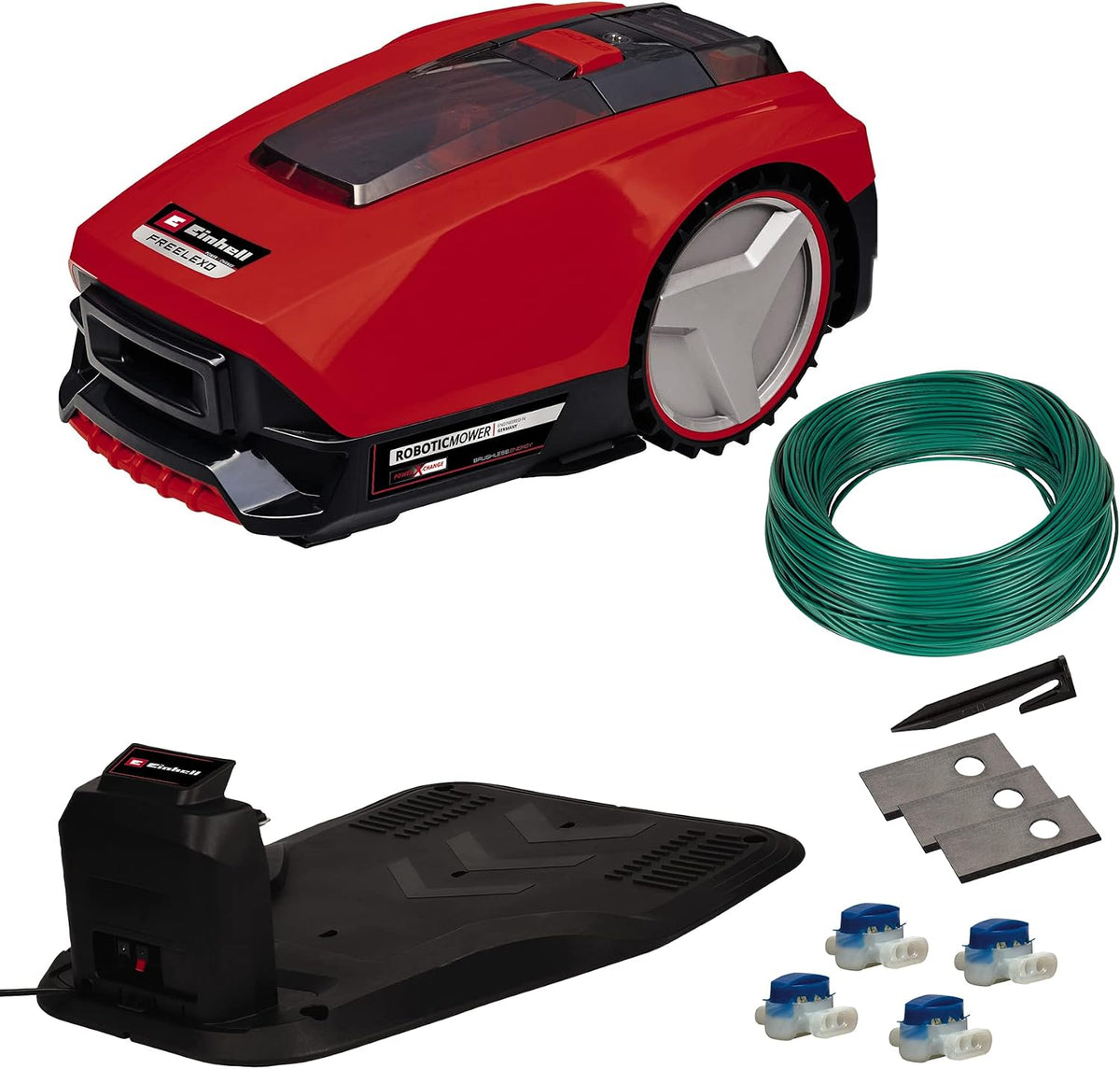 Einhell Mähroboter, 18 V, 300 m², ohne Akku, Rot/Schwarz/Grau