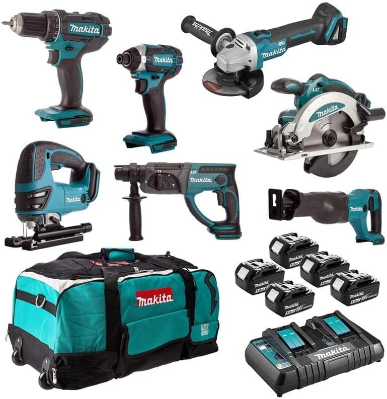 Makita DDF482 Werkzeugsets, Schwarz/Blau/Silber