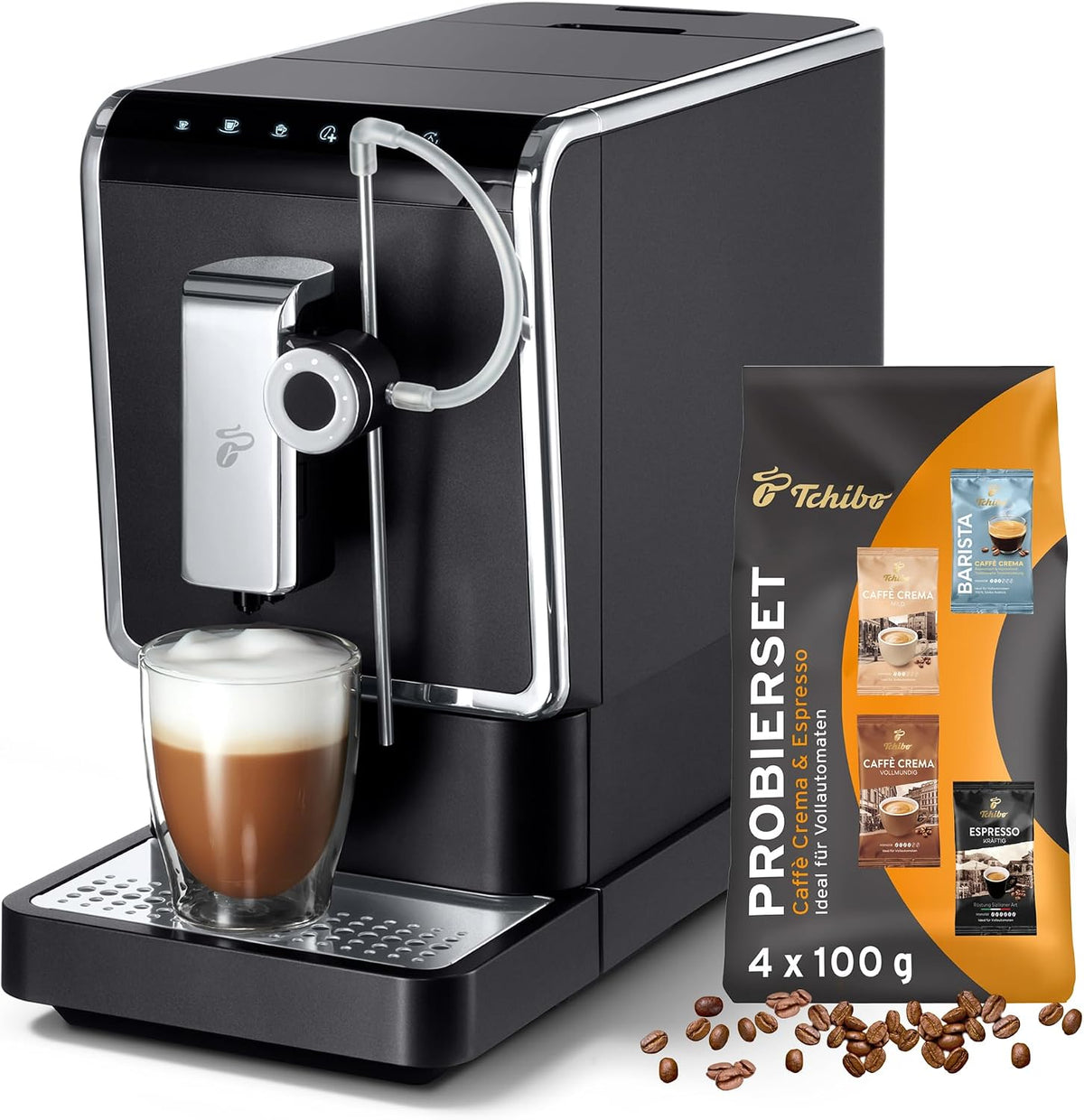 Tchibo Esperto Pro Kaffeevollautomat, höhenverstellbar, Anthrazit