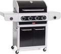 barbecook Erdgasgrills, 132 × 56 × 119 cm, mit Stauraum, Schwarz/Silber