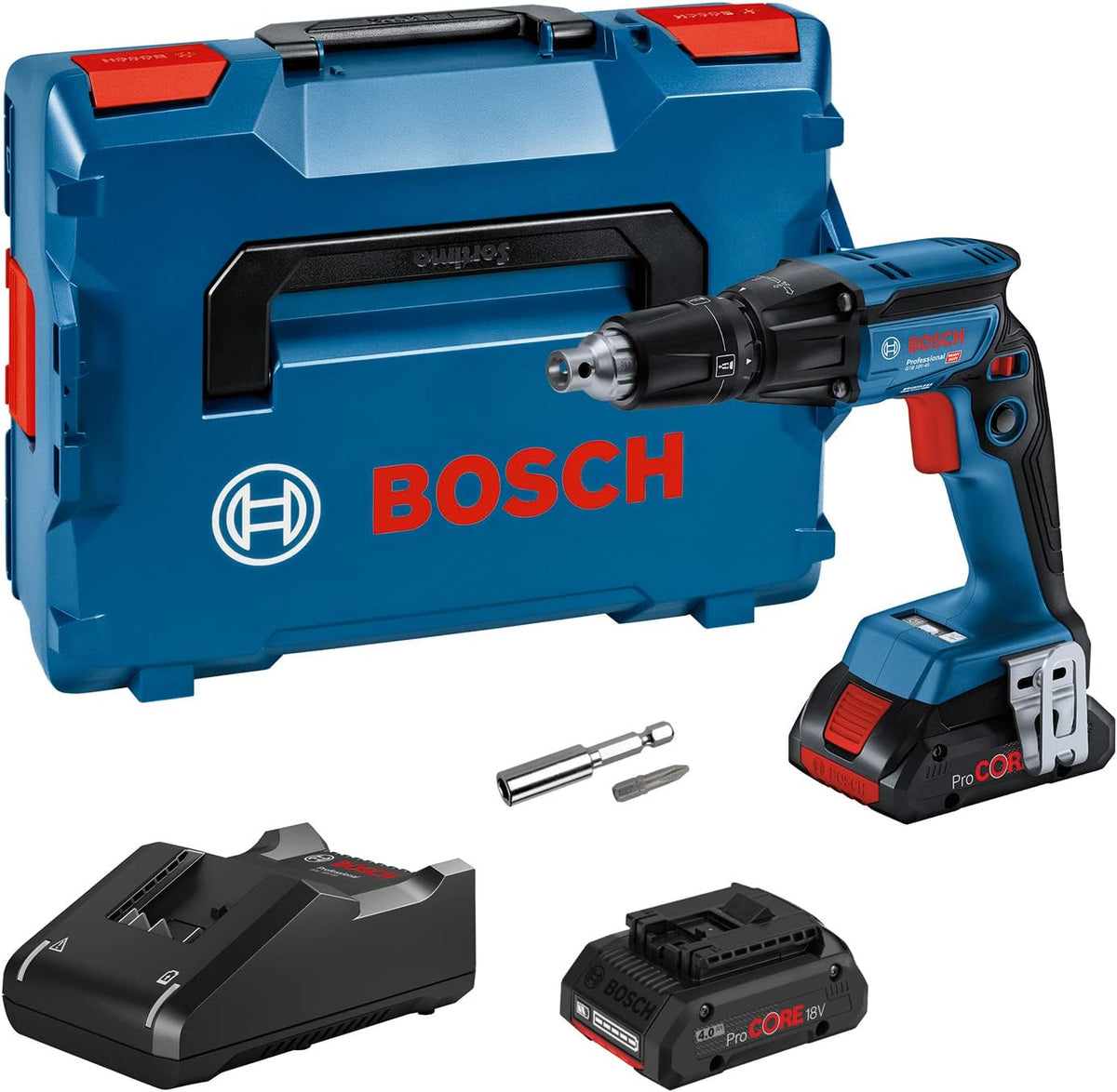 Bosch ProCORE18V Akku-Bohrschrauber, 4.0 Ah, Blau/Schwarz