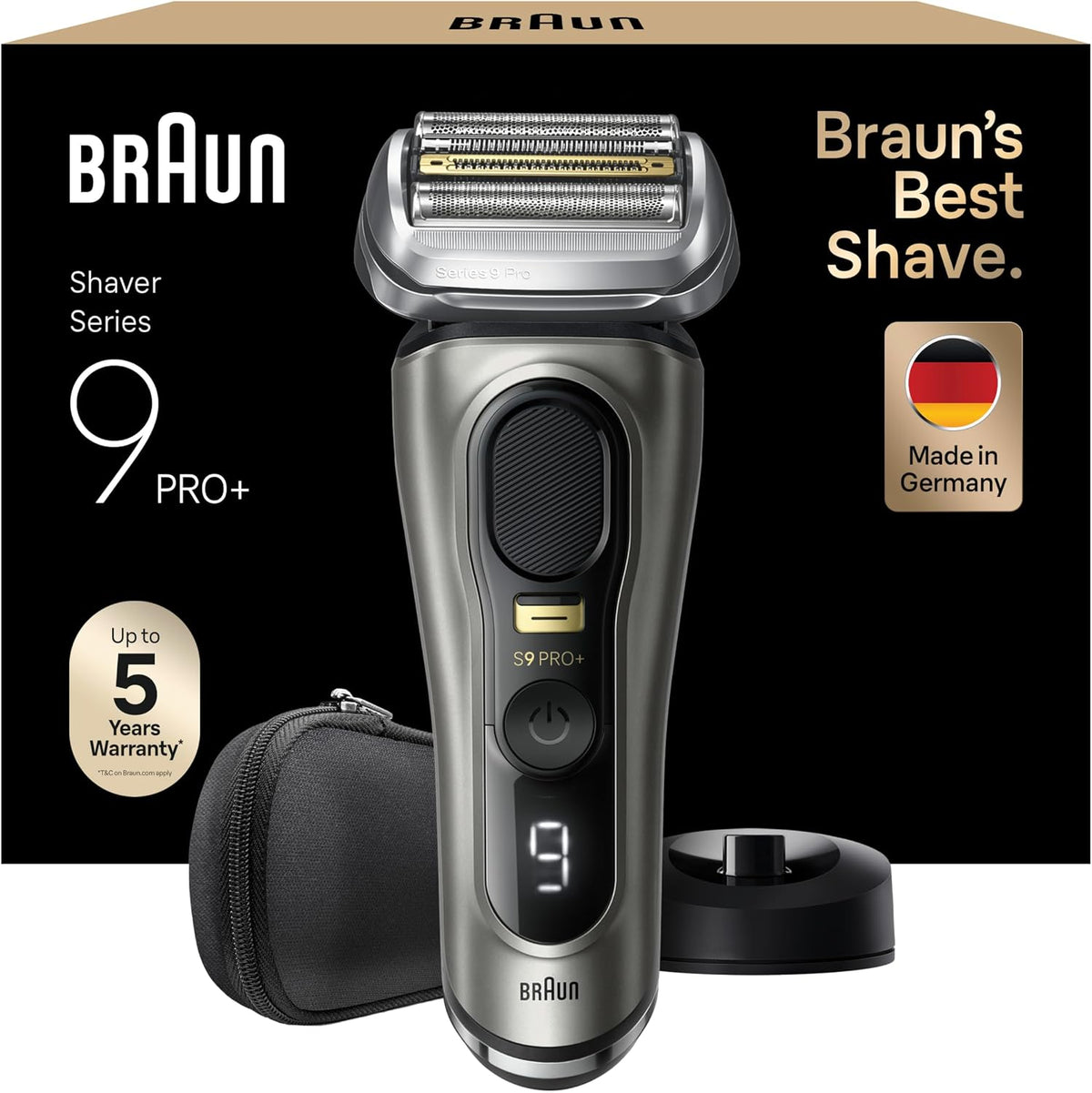 Braun Folienrasierer, aus Metall, wasserdicht, Silber/Schwarz
